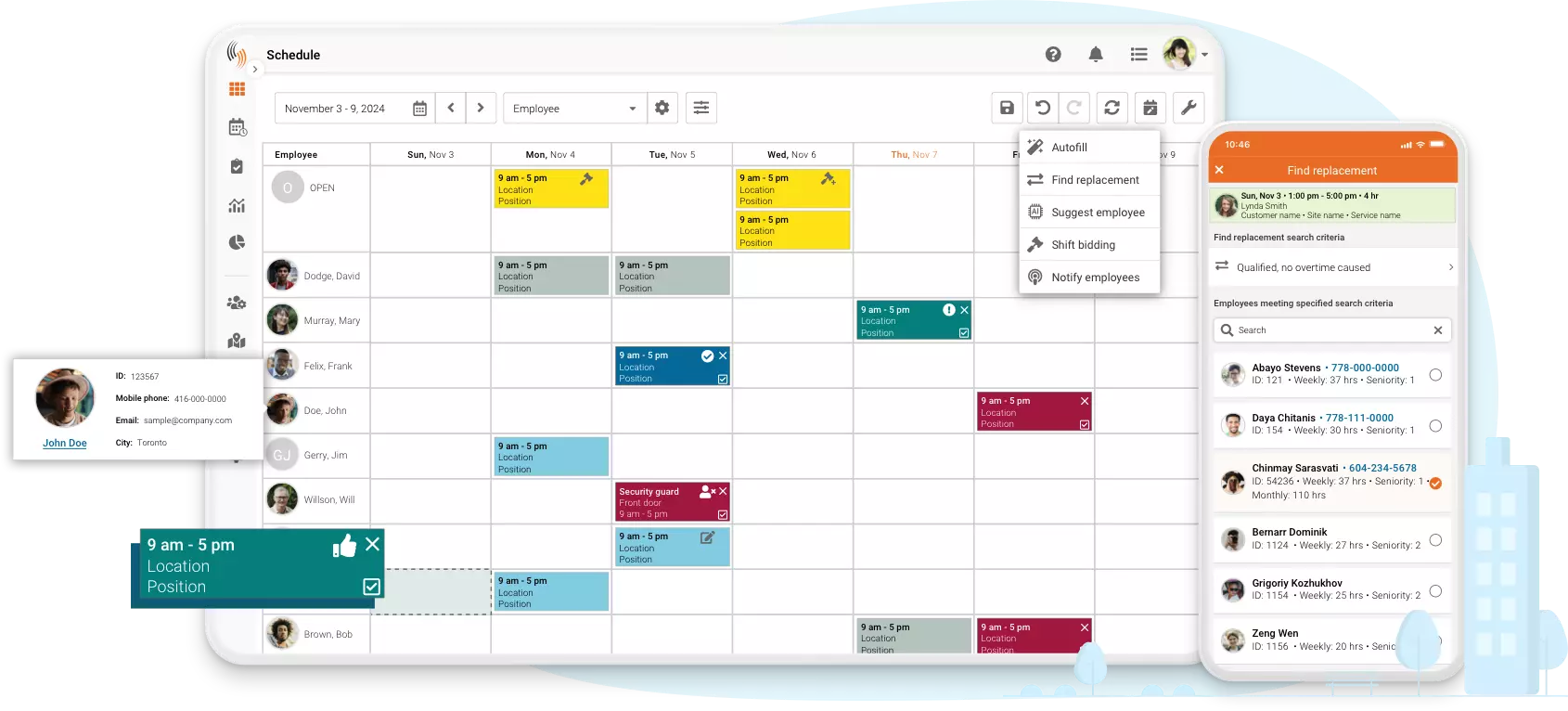 Celayix Scheduling Interface